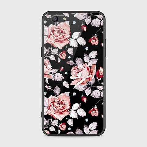 Oppo A77 Cover - Floral Series - HQ Ultra Shine Premium Infinity Glass Soft Silicon Borders Case