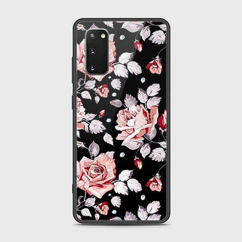 Samsung Galaxy S20 Plus Cover - Floral Series - HQ Ultra Shine Premium Infinity Glass Soft Silicon Borders Case