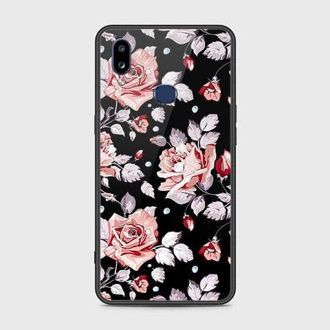 Samsung Galaxy A10s Cover - Floral Series - HQ Ultra Shine Premium Infinity Glass Soft Silicon Borders Case