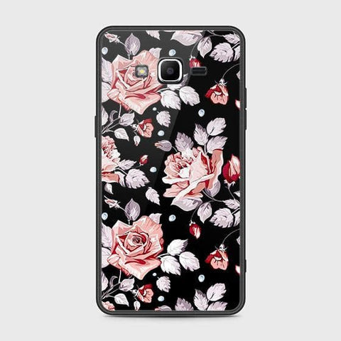 Samsung Galaxy J2 Prime Cover - Floral Series - HQ Ultra Shine Premium Infinity Glass Soft Silicon Borders Case