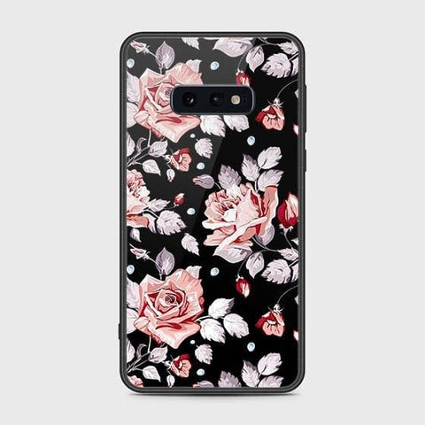 Samsung Galaxy S10e Cover - Floral Series - HQ Ultra Shine Premium Infinity Glass Soft Silicon Borders Case