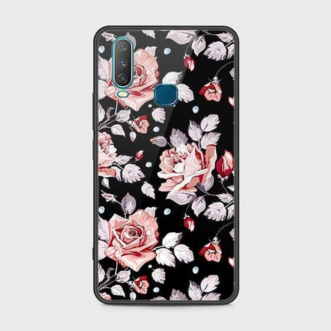 Vivo Y17 Cover - Floral Series - HQ Ultra Shine Premium Infinity Glass Soft Silicon Borders Case