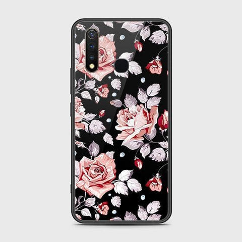 Vivo Y19 Cover - Floral Series - HQ Ultra Shine Premium Infinity Glass Soft Silicon Borders Case