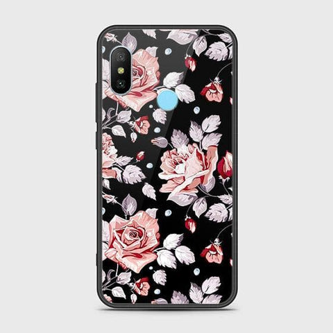 Xiaomi Mi A2 Lite Cover - Floral Series - HQ Ultra Shine Premium Infinity Glass Soft Silicon Borders Case