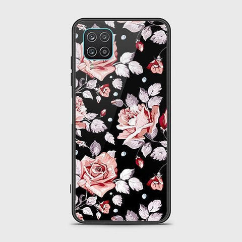 Samsung Galaxy A12 Nacho Cover - Floral Series - HQ Ultra Shine Premium Infinity Glass Soft Silicon Borders Case