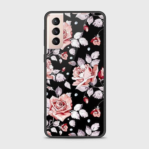 Samsung Galaxy S21 FE 5G Cover - Floral Series - HQ Ultra Shine Premium Infinity Glass Soft Silicon Borders Case