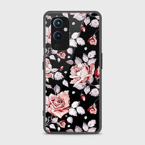 Oneplus 9 Cover - Floral Series - HQ Ultra Shine Premium Infinity Glass Soft Silicon Borders Case