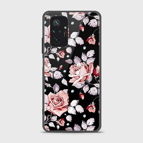 Xiaomi Redmi Note 10 Pro Max Cover - Floral Series - HQ Ultra Shine Premium Infinity Glass Soft Silicon Borders Case