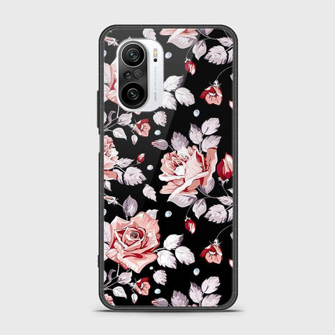 Xiaomi Redmi K40 Cover- Floral Series - HQ Ultra Shine Premium Infinity Glass Soft Silicon Borders Case