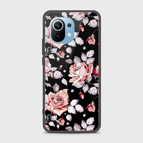 Xiaomi Mi 11 Cover - Floral Series - HQ Ultra Shine Premium Infinity Glass Soft Silicon Borders Case