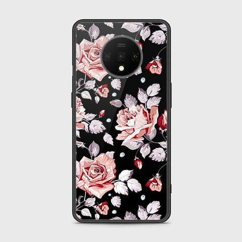 OnePlus 7T Cover - Floral Series - HQ Ultra Shine Premium Infinity Glass Soft Silicon Borders Case