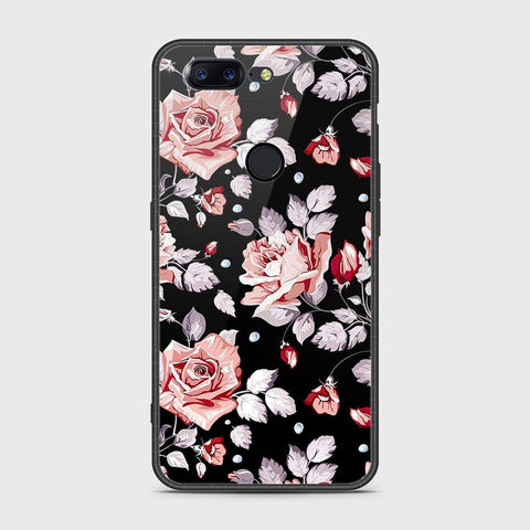 OnePlus 5T Cover- Floral Series - HQ Ultra Shine Premium Infinity Glass Soft Silicon Borders Case