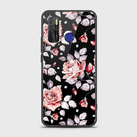 Infinix Hot 9 Pro Cover- Floral Series - HQ Ultra Shine Premium Infinity Glass Soft Silicon Borders Case