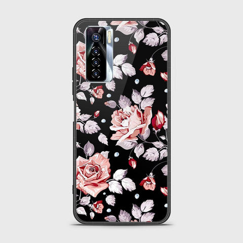 Tecno Camon 17 Pro Cover - Floral Series - HQ Ultra Shine Premium Infinity Glass Soft Silicon Borders Case