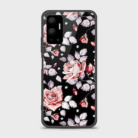 Infinix Hot 12 Cover- Floral Series - HQ Ultra Shine Premium Infinity Glass Soft Silicon Borders Case