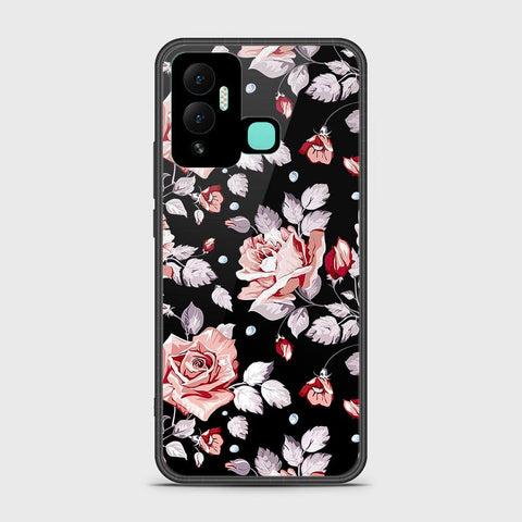 Infinix Hot 12i Cover- Floral Series - HQ Ultra Shine Premium Infinity Glass Soft Silicon Borders Case