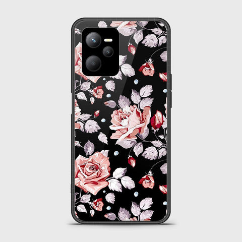 Realme V25 Cover- Floral Series - HQ Ultra Shine Premium Infinity Glass Soft Silicon Borders Case