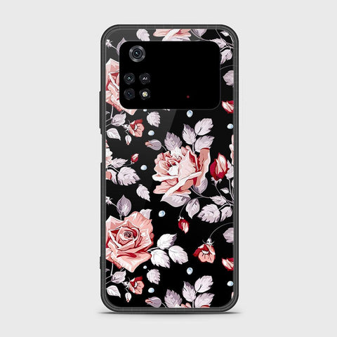 Xiaomi Poco M4 Pro 4G Cover- Floral Series - HQ Ultra Shine Premium Infinity Glass Soft Silicon Borders Case