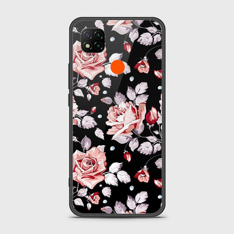 Xiaomi Redmi 9C Cover- Floral Series - HQ Ultra Shine Premium Infinity Glass Soft Silicon Borders Case