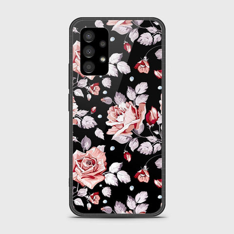 Samsung Galaxy A23 Cover- Floral Series - HQ Ultra Shine Premium Infinity Glass Soft Silicon Borders Case