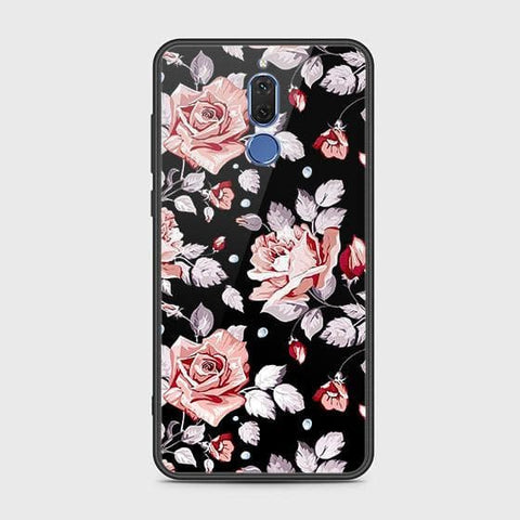 Huawei Mate 10 Lite Cover - Floral Series - HQ Ultra Shine Premium Infinity Glass Soft Silicon Borders Case