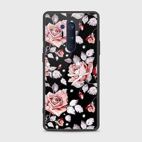 OnePlus 8 Pro Cover - Floral Series - HQ Ultra Shine Premium Infinity Glass Soft Silicon Borders Case