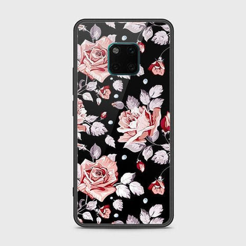 Huawei Mate 20 Pro Cover - Floral Series - HQ Ultra Shine Premium Infinity Glass Soft Silicon Borders Case