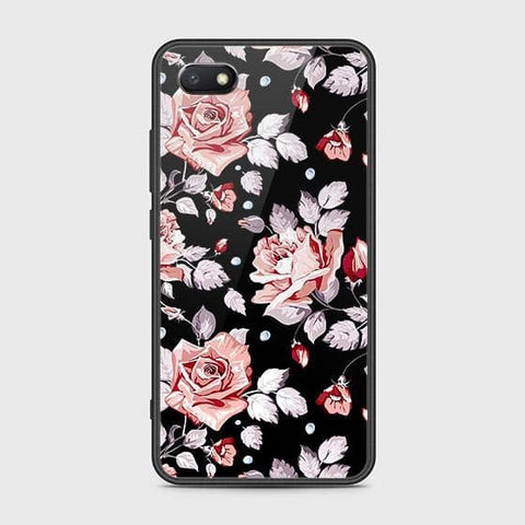 Y5 2018 Cover - Floral Series - HQ Ultra Shine Premium Infinity Glass Soft Silicon Borders Case