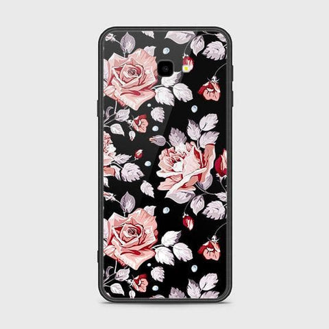 Samsung Galaxy J4 Plus Cover - Floral Series - HQ Ultra Shine Premium Infinity Glass Soft Silicon Borders Case