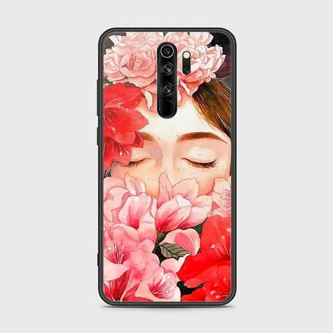 Xiaomi Redmi Note 8 Pro Cover - Floral Series - HQ Ultra Shine Premium Infinity Glass Soft Silicon Borders Case