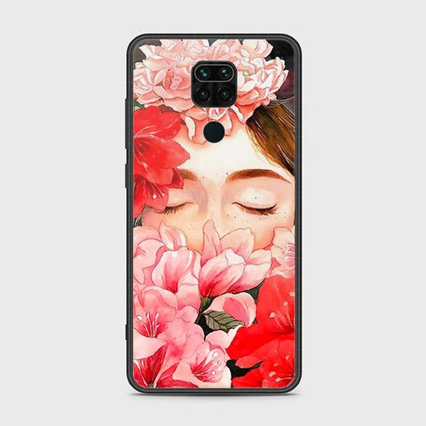 Xiaomi Redmi 10X 4G Cover - Floral Series - HQ Ultra Shine Premium Infinity Glass Soft Silicon Borders Case