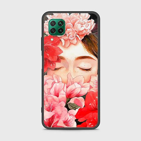 Huawei Nova 7i Cover - Floral Series - HQ Ultra Shine Premium Infinity Glass Soft Silicon Borders Case