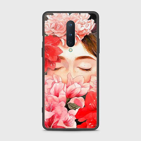 OnePlus 8 4G Cover - Floral Series - HQ Ultra Shine Premium Infinity Glass Soft Silicon Borders Case