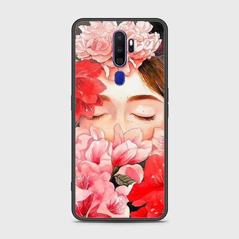 Oppo A5 2020 Cover - Floral Series - HQ Ultra Shine Premium Infinity Glass Soft Silicon Borders Case