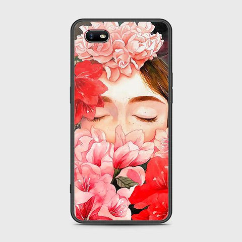 Oppo A1k Cover - Floral Series - HQ Ultra Shine Premium Infinity Glass Soft Silicon Borders Case