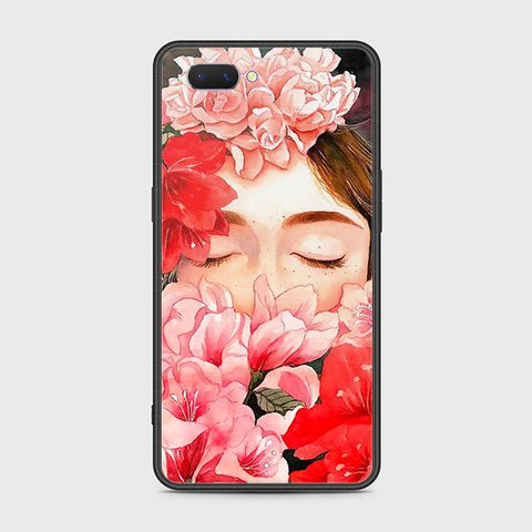 Oppo A3s Cover - Floral Series - HQ Ultra Shine Premium Infinity Glass Soft Silicon Borders Case