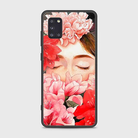 Samsung Galaxy A31 Cover - Floral Series - HQ Ultra Shine Premium Infinity Glass Soft Silicon Borders Case