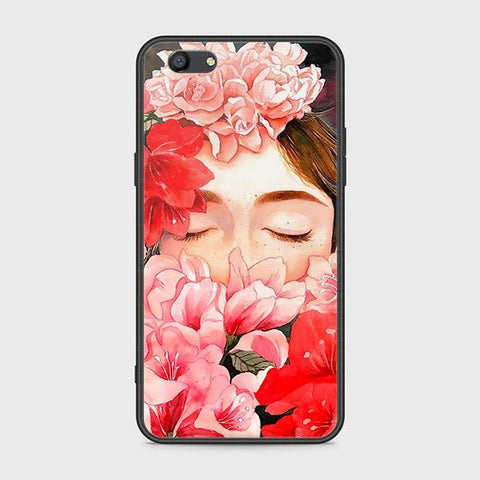 Oppo A77 Cover - Floral Series - HQ Ultra Shine Premium Infinity Glass Soft Silicon Borders Case