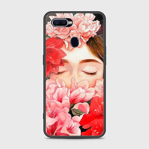 Oppo F9 / F9 Pro Cover - Floral Series - HQ Ultra Shine Premium Infinity Glass Soft Silicon Borders Case