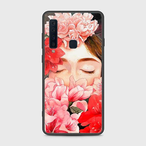 Samsung Galaxy A9s Cover - Floral Series - HQ Ultra Shine Premium Infinity Glass Soft Silicon Borders Case