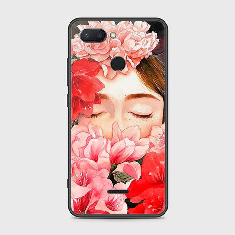 Xiaomi Redmi 6 Cover - Floral Series - HQ Ultra Shine Premium Infinity Glass Soft Silicon Borders Case