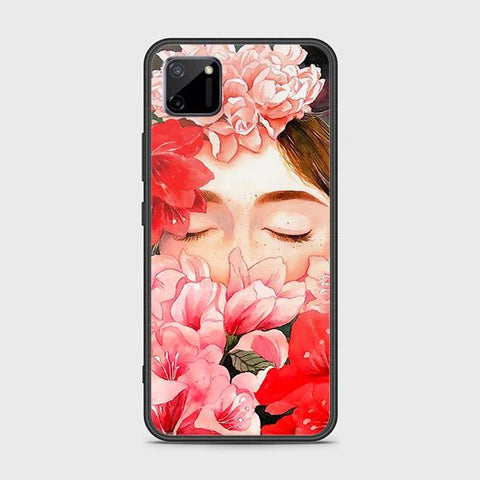 Realme C11 Cover - Floral Series - HQ Ultra Shine Premium Infinity Glass Soft Silicon Borders Case