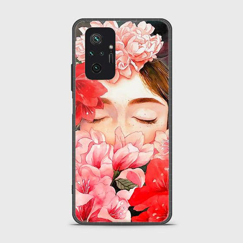 Xiaomi Redmi Note 10 Pro Max Cover - Floral Series - HQ Ultra Shine Premium Infinity Glass Soft Silicon Borders Case