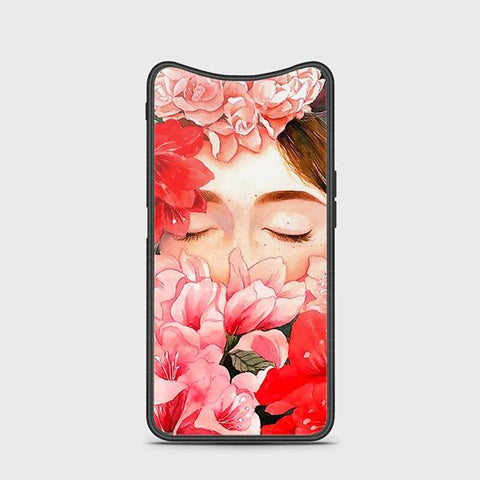 Oppo Find X Cover - Floral Series - HQ Ultra Shine Premium Infinity Glass Soft Silicon Borders Case