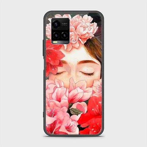 Vivo Y33T Cover - Floral Series - HQ Ultra Shine Premium Infinity Glass Soft Silicon Borders Case