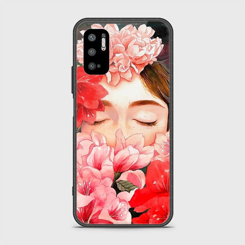 Xiaomi Redmi Note 10 5G Cover - Floral Series - HQ Ultra Shine Premium Infinity Glass Soft Silicon Borders Case