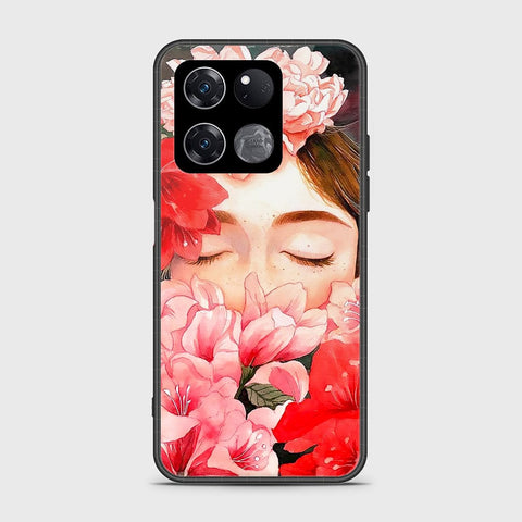 OnePlus Ace Racing Cover- Floral Series - HQ Ultra Shine Premium Infinity Glass Soft Silicon Borders Case