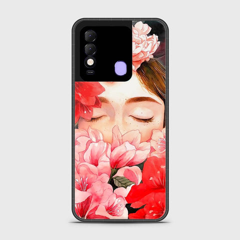 Tecno Spark 8 Cover- Floral Series - HQ Ultra Shine Premium Infinity Glass Soft Silicon Borders Case