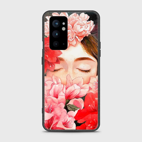 OnePlus 9RT 5G Cover- Floral Series - HQ Ultra Shine Premium Infinity Glass Soft Silicon Borders Case