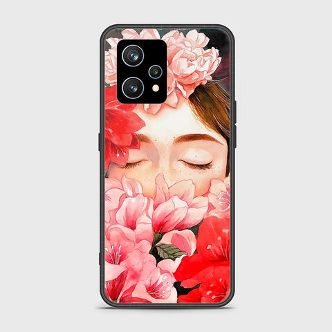 Realme 9 4G Cover- Floral Series - HQ Ultra Shine Premium Infinity Glass Soft Silicon Borders Case